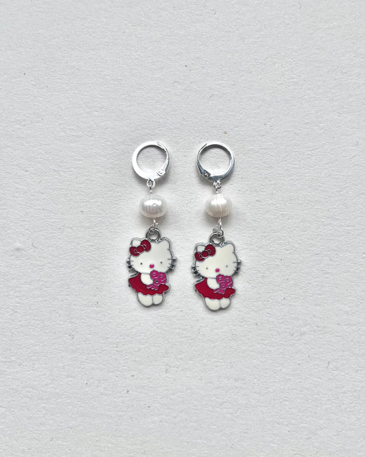 "Red Hello Kitty" Earrings