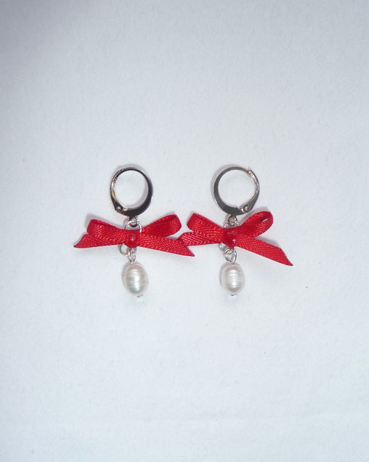 "Beau" Earrings Red