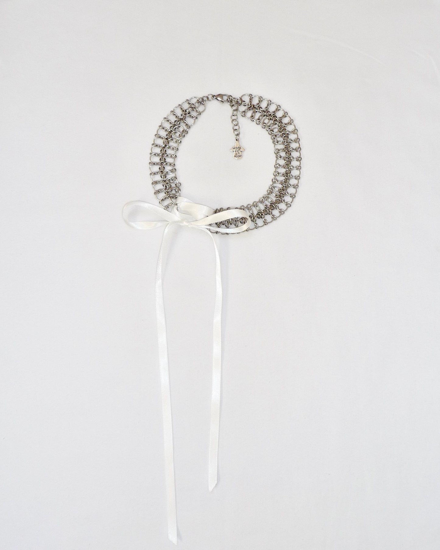 The White "Laced" Choker Necklace