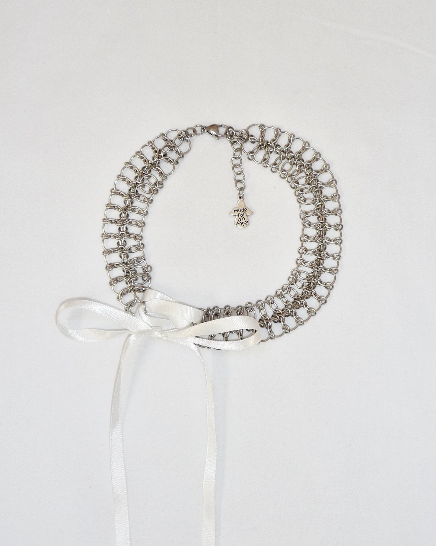 The White "Laced" Choker Necklace