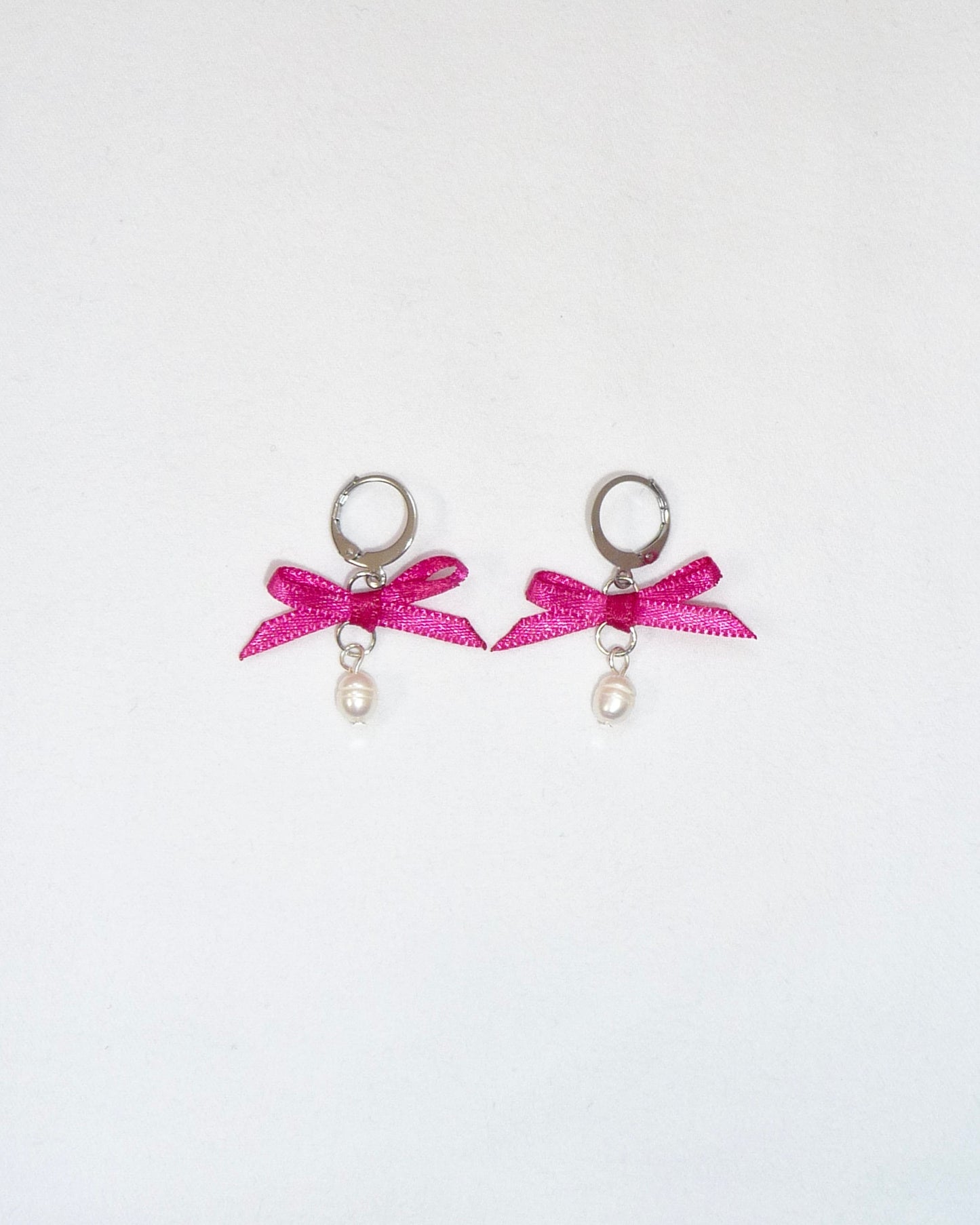 "Beau" Earrings Hot Pink