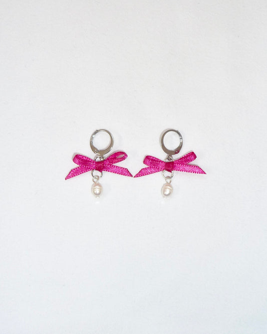 "Beau" Earrings Hot Pink